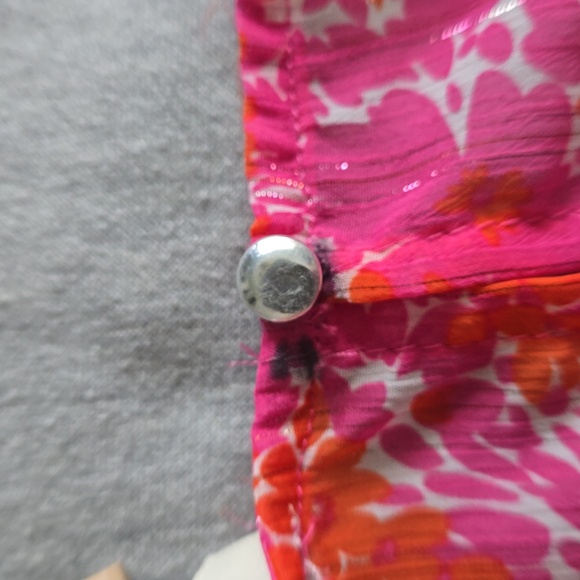 Umgee Vibrant Pink and Orange Floral Dress - Picture 5 of 6